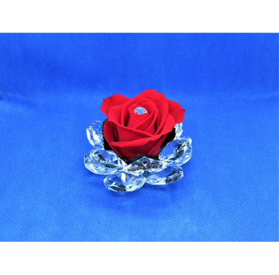 Rosa piccola cristallo con rosa stab