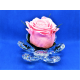 Fiore grande cristallo e rosa