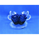 PAVONI GRANDI CRISTALLO SU BASE E 2 ROSE