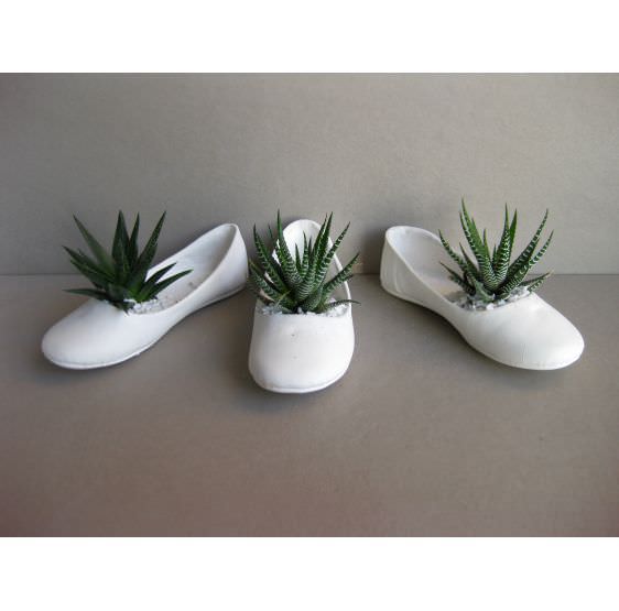 tris ballerine bianche da bimba