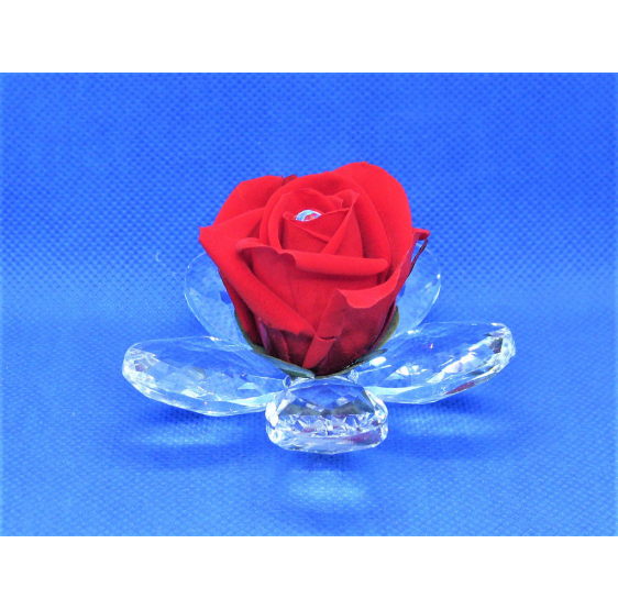 Fiore piccolo cristallo e rosa
